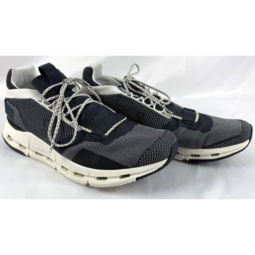 On Running Men's Black and White Athletic Shoes